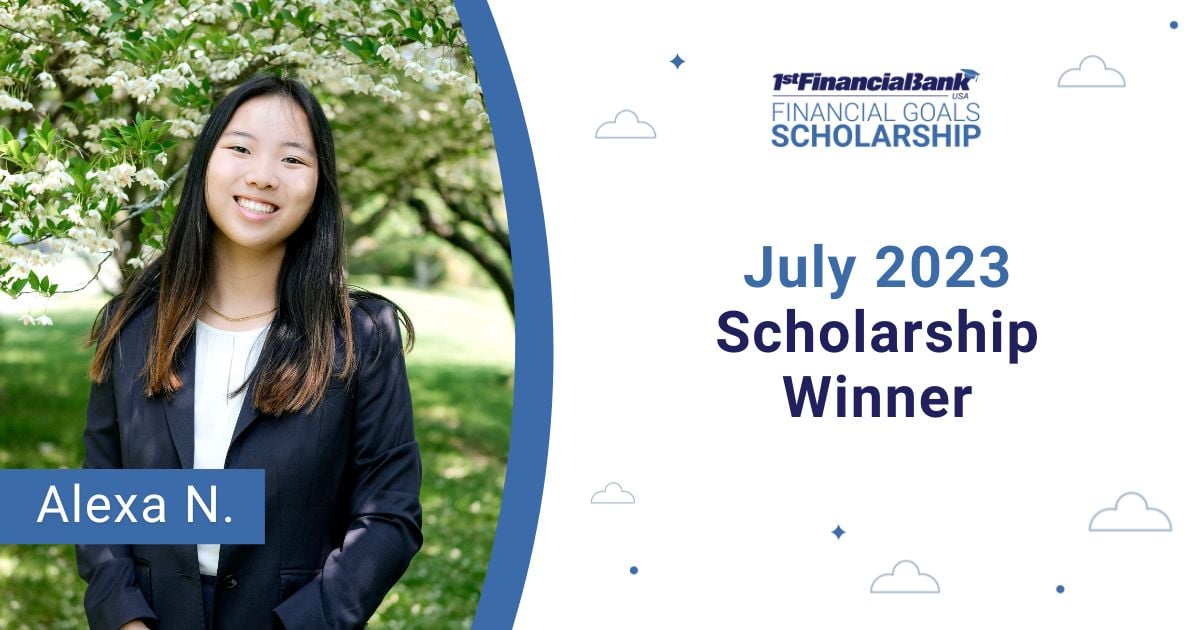 July 2023 1FBUSA Scholarship Winner- Alexa N.